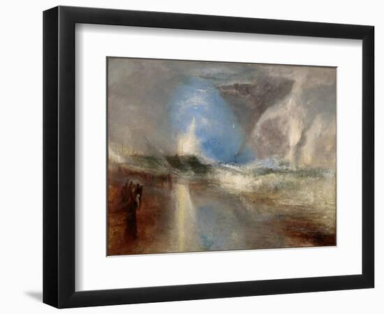 Rockets and Blue Lights (Close at Han) to Warn Steam-Boats of Shoal-Water-J. M. W. Turner-Framed Giclee Print