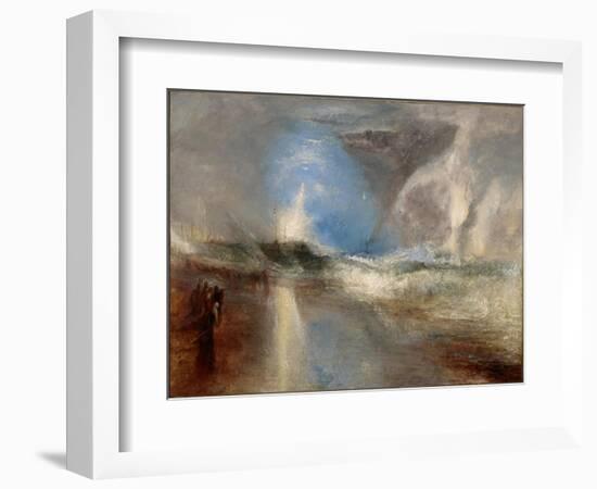 Rockets and Blue Lights (Close at Han) to Warn Steam-Boats of Shoal-Water-J. M. W. Turner-Framed Giclee Print