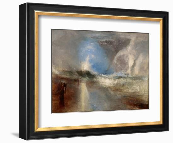 Rockets and Blue Lights (Close at Han) to Warn Steam-Boats of Shoal-Water-J. M. W. Turner-Framed Giclee Print