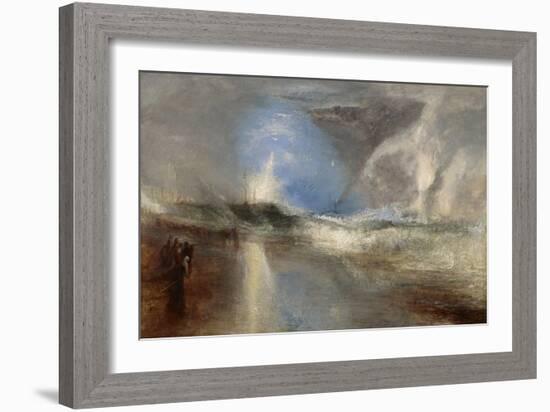 Rockets and Blue Lights (Close at Hand) to Warn Steamboats of Shoal Water, 1840 (Oil on Canvas)-Joseph Mallord William Turner-Framed Giclee Print