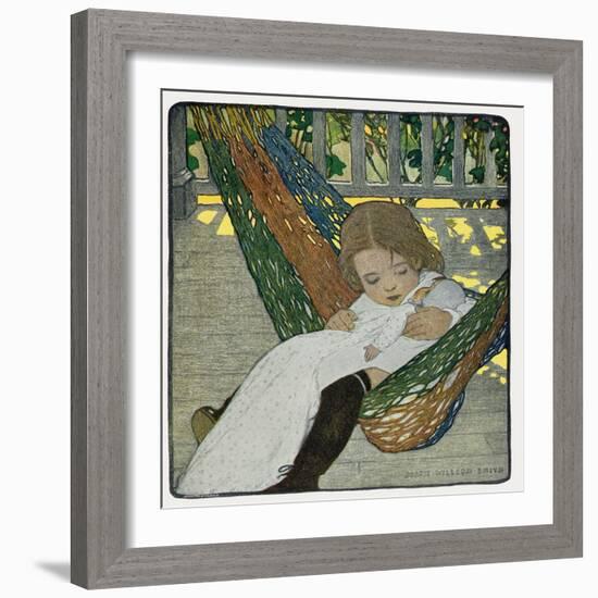 Rocking Baby Doll to Sleep, 1902-Jessie Willcox-Smith-Framed Giclee Print