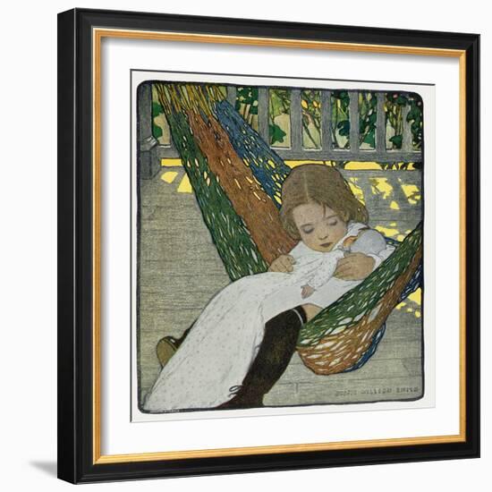 Rocking Baby Doll to Sleep, 1902-Jessie Willcox-Smith-Framed Giclee Print