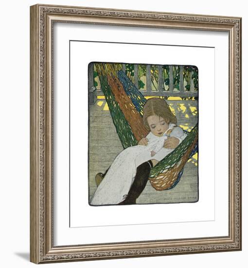 Rocking Baby Doll to Sleep-Jessie Willcox-Smith-Framed Premium Giclee Print