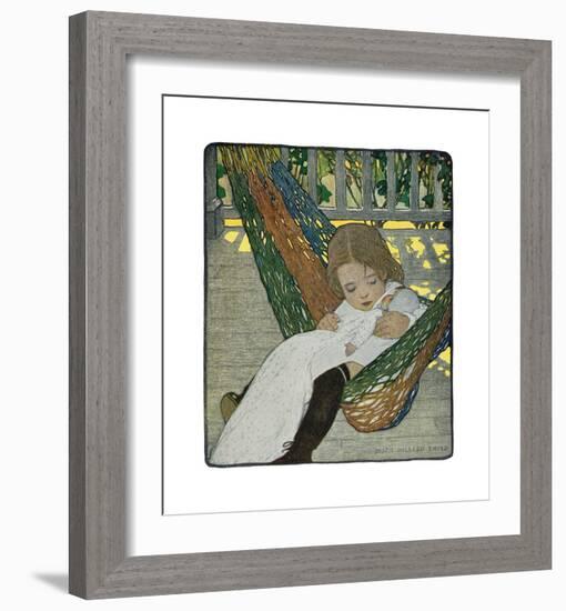 Rocking Baby Doll to Sleep-Jessie Willcox-Smith-Framed Premium Giclee Print