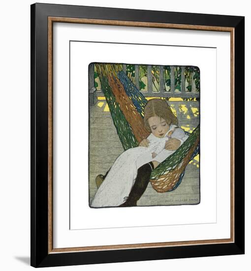 Rocking Baby Doll to Sleep-Jessie Willcox-Smith-Framed Premium Giclee Print