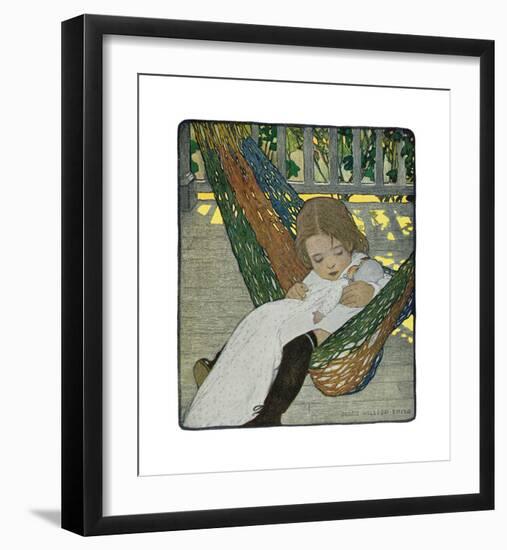 Rocking Baby Doll to Sleep-Jessie Willcox-Smith-Framed Premium Giclee Print