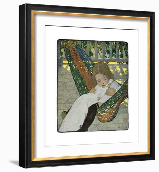 Rocking Baby Doll to Sleep-Jessie Willcox-Smith-Framed Premium Giclee Print