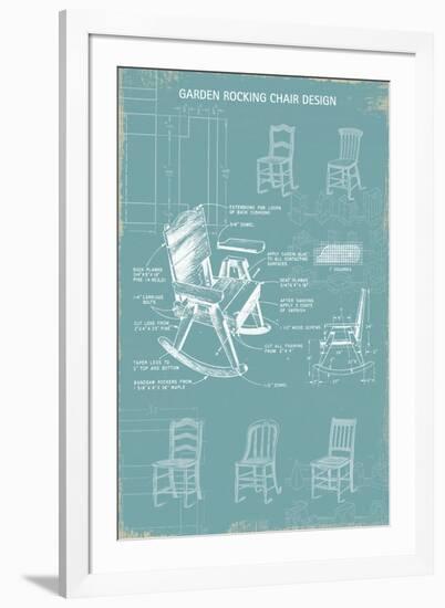 Rocking Chair Blueprint-The Vintage Collection-Framed Giclee Print