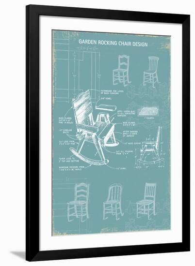 Rocking Chair Blueprint-The Vintage Collection-Framed Giclee Print