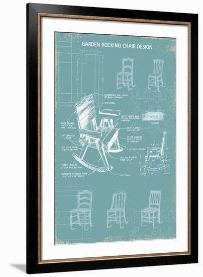 Rocking Chair Blueprint-The Vintage Collection-Framed Giclee Print