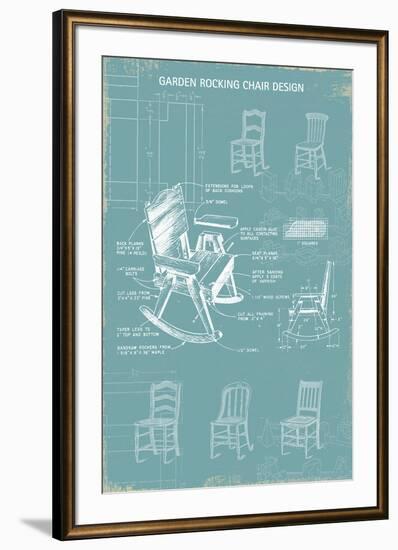 Rocking Chair Blueprint-The Vintage Collection-Framed Giclee Print