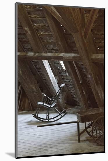 Rocking Chair on an Attic, Copenhagen, Denmark, Scandinavia-Axel Schmies-Mounted Photographic Print