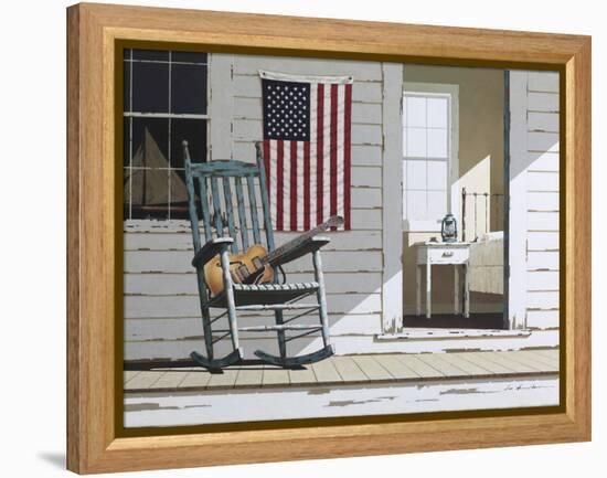 Rocking Chair with Guitar-Zhen-Huan Lu-Framed Premier Image Canvas