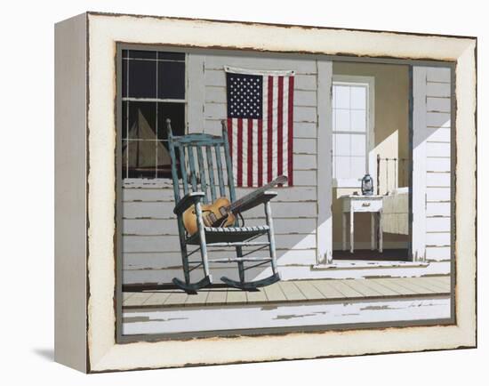 Rocking Chair with Guitar-Zhen-Huan Lu-Framed Premier Image Canvas