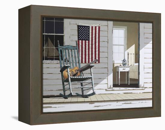 Rocking Chair with Guitar-Zhen-Huan Lu-Framed Premier Image Canvas