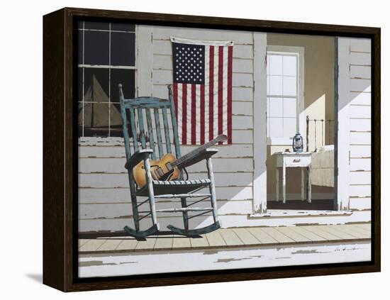 Rocking Chair with Guitar-Zhen-Huan Lu-Framed Premier Image Canvas