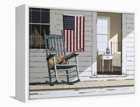 Rocking Chair with Guitar-Zhen-Huan Lu-Framed Premier Image Canvas