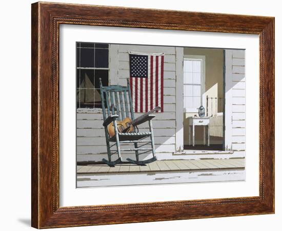 Rocking Chair with Guitar-Zhen-Huan Lu-Framed Photographic Print