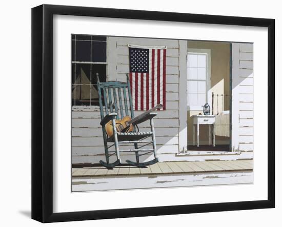 Rocking Chair with Guitar-Zhen-Huan Lu-Framed Photographic Print