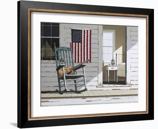 Rocking Chair with Guitar-Zhen-Huan Lu-Framed Photographic Print