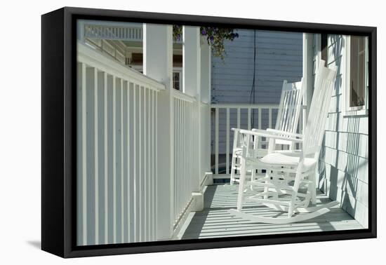 Rocking Chairs on a Porch. Stonington, Connecticut-Natalie Tepper-Framed Stretched Canvas