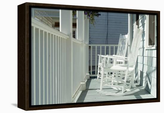 Rocking Chairs on a Porch. Stonington, Connecticut-Natalie Tepper-Framed Stretched Canvas