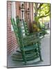 Rocking Chairs on Porch, Ste. Genevieve, Missouri, USA-Walter Bibikow-Mounted Photographic Print