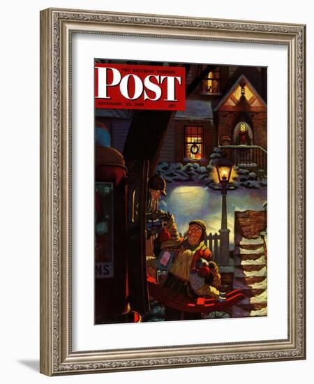 "Rocking Horse Delivery," Saturday Evening Post Cover, December 22, 1945-James R. Bingham-Framed Giclee Print