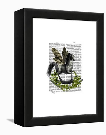 Rocking Horse Fly-Fab Funky-Framed Stretched Canvas