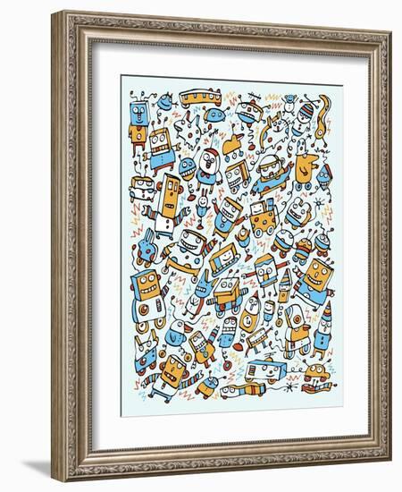 Rocking Robots-Carla Martell-Framed Giclee Print