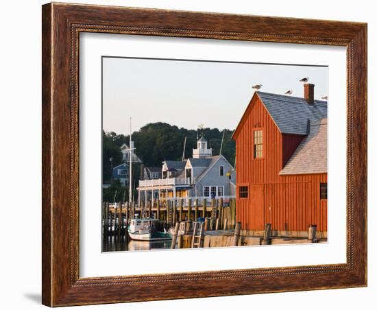 Rockport Harbor and Fishing Shack, Rock Port, Cape Ann, Massachusetts, USA-Walter Bibikow-Framed Photographic Print