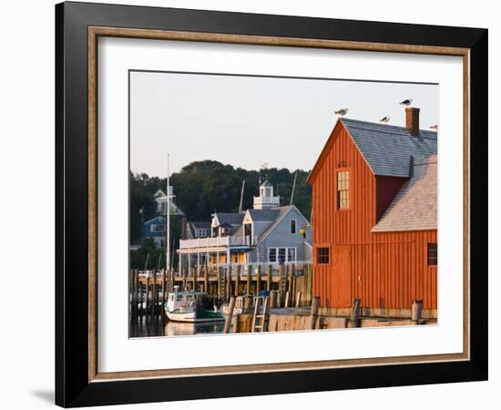 Rockport Harbor and Fishing Shack, Rock Port, Cape Ann, Massachusetts, USA-Walter Bibikow-Framed Photographic Print