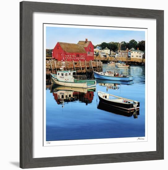 Rockport Harbor-Tom Swimm-Framed Giclee Print