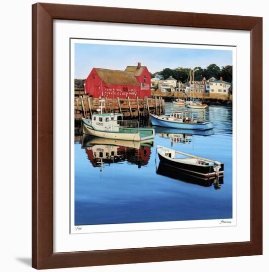 Rockport Harbor-Tom Swimm-Framed Giclee Print