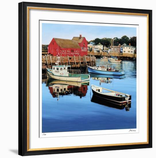 Rockport Harbor-Tom Swimm-Framed Giclee Print