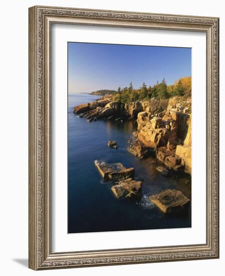 Rocks Along the Coastline in the Acadia National Park, Maine, New England, USA-Rainford Roy-Framed Photographic Print