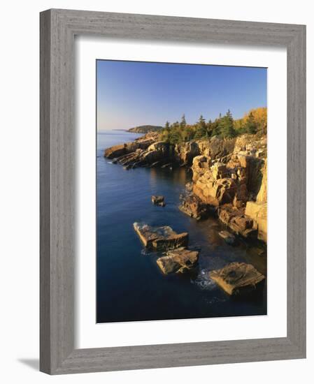 Rocks Along the Coastline in the Acadia National Park, Maine, New England, USA-Rainford Roy-Framed Photographic Print