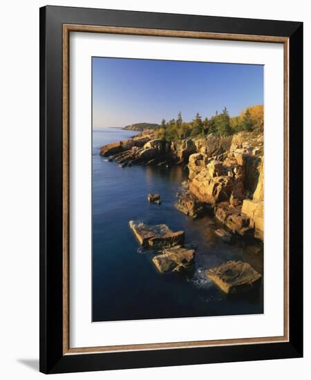 Rocks Along the Coastline in the Acadia National Park, Maine, New England, USA-Rainford Roy-Framed Photographic Print