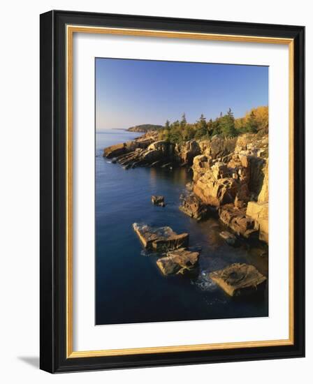 Rocks Along the Coastline in the Acadia National Park, Maine, New England, USA-Rainford Roy-Framed Photographic Print