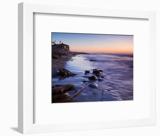 Rocks and Beach at Sunset, La Jolla, San Diego County, California, USA-Richard Cummins-Framed Photographic Print