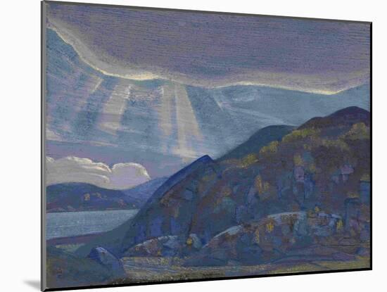 Rocks and Cliffs (From the Series Ladog), 1917-1918-Nicholas Roerich-Mounted Giclee Print