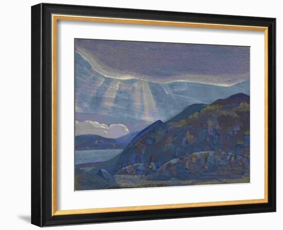 Rocks and Cliffs (From the Series Ladog), 1917-1918-Nicholas Roerich-Framed Giclee Print