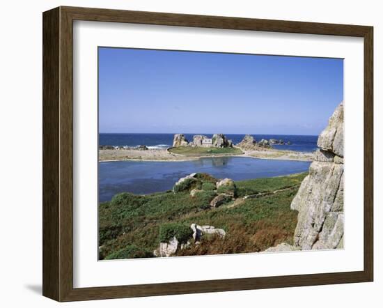 Rocks and Coast, Pors Bugalez, Brittany, France-J Lightfoot-Framed Photographic Print