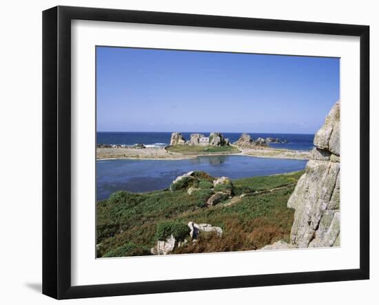 Rocks and Coast, Pors Bugalez, Brittany, France-J Lightfoot-Framed Photographic Print