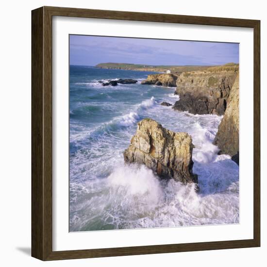 Rocks and Sea at Gwithian, Cornwall, England-Roy Rainford-Framed Photographic Print