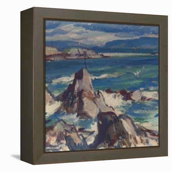 Rocks and Sea, Iona-Samuel John Peploe-Framed Premier Image Canvas