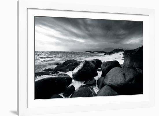 Rocks and Spray-Andreas Stridsberg-Framed Giclee Print