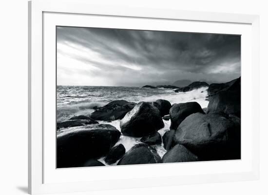 Rocks and Spray-Andreas Stridsberg-Framed Giclee Print