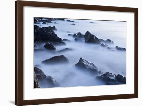 Rocks and Surf at Wallis Sands State Park in Rye, New Hampshire-Jerry & Marcy Monkman-Framed Photographic Print