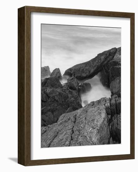 Rocks and surf. Wallis Sands State Park, Rye, New Hampshire.-Jerry & Marcy Monkman-Framed Photographic Print